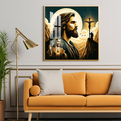 Lord Jesus Premium Acrylic Square Wall Art