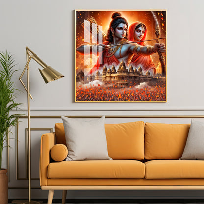 Ram and Sita Premium Acrylic Square Wall Art