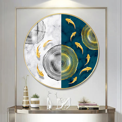 Goldfish Dreamscape Premium Acrylic Round Wall Art