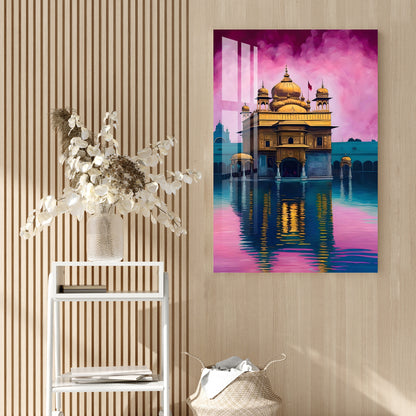 Golden Temple Acrylic Wall Art