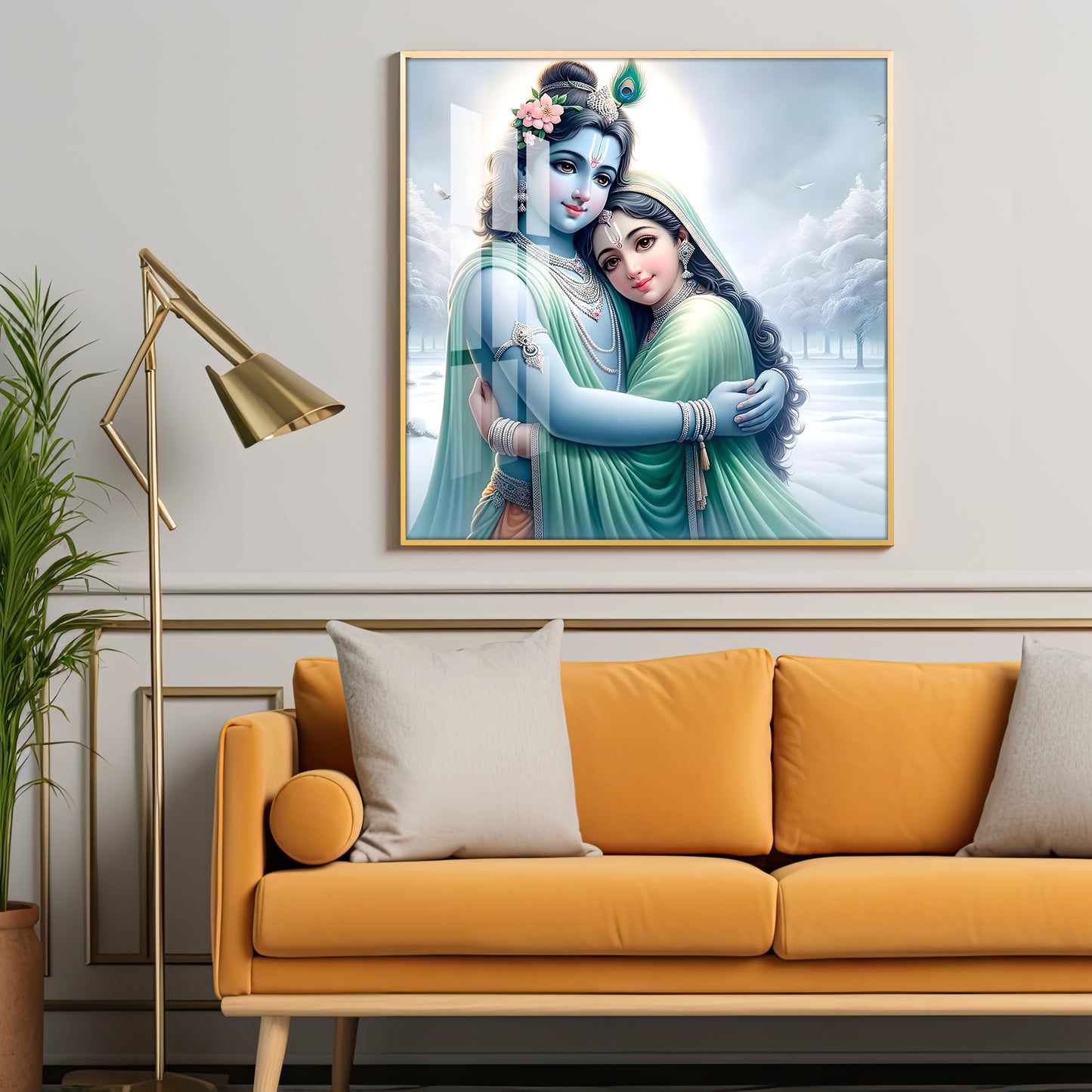 Shyam Kishori Premium Acrylic Square Wall Art