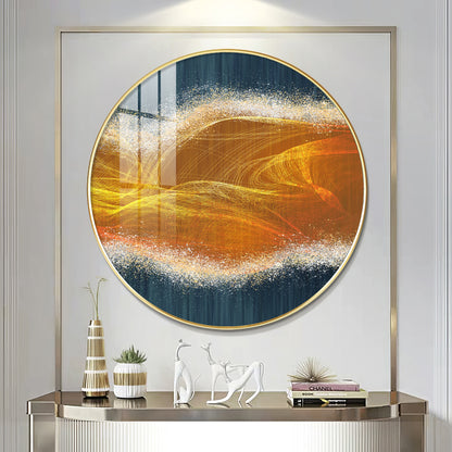 Waveform Whirl Premium Acrylic Round Wall Art