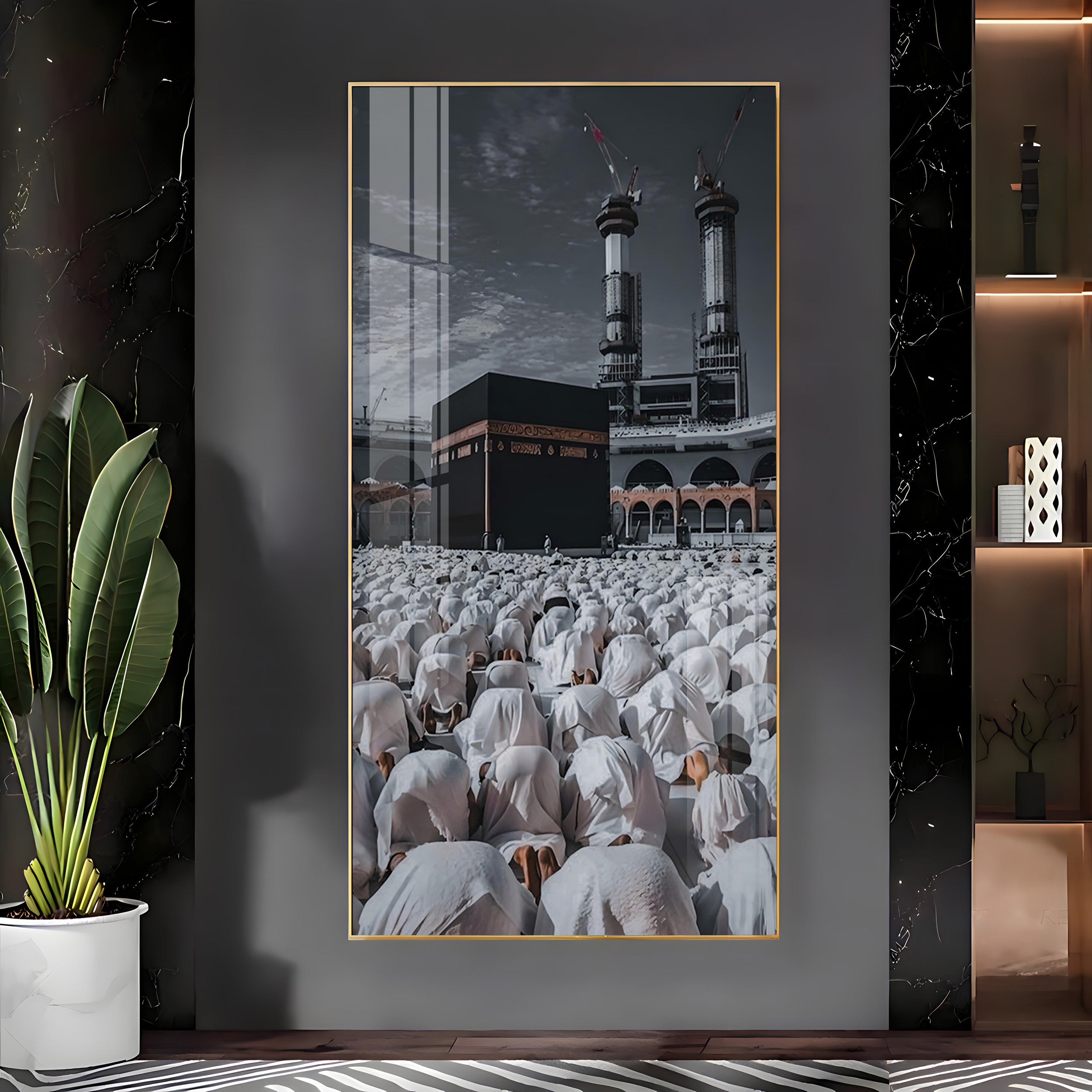 Muslim Pilgrimage Premium Acrylic Vertical Wall Art