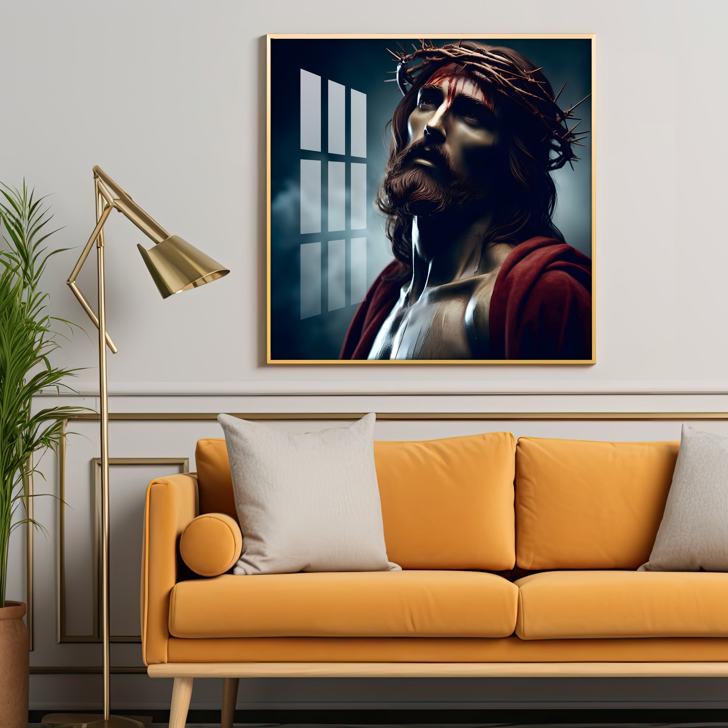 Jesus Premium Acrylic Square Wall Art