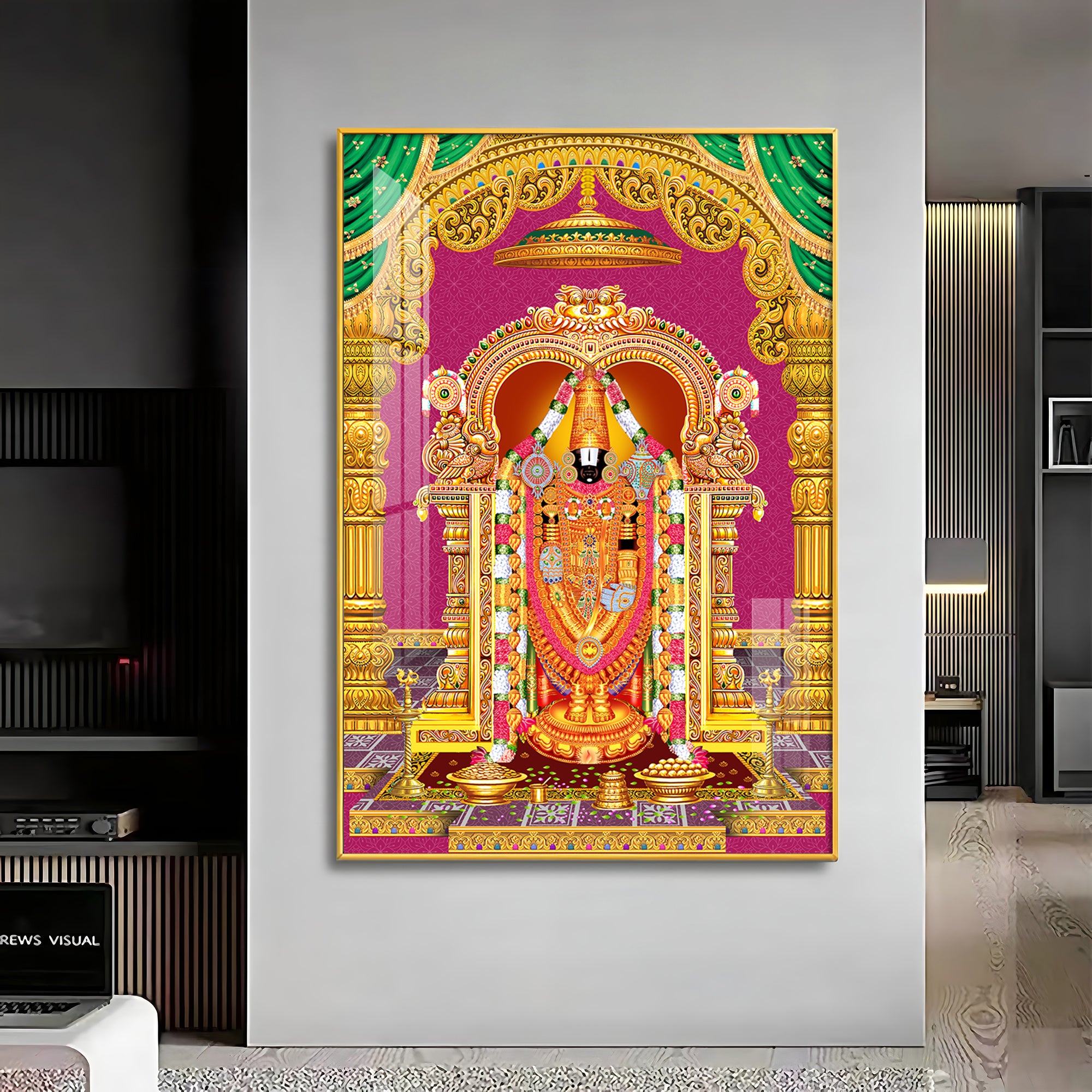 Sri Venkateswara Swamy Blessing Premium Acrylic Vertical Wall Art