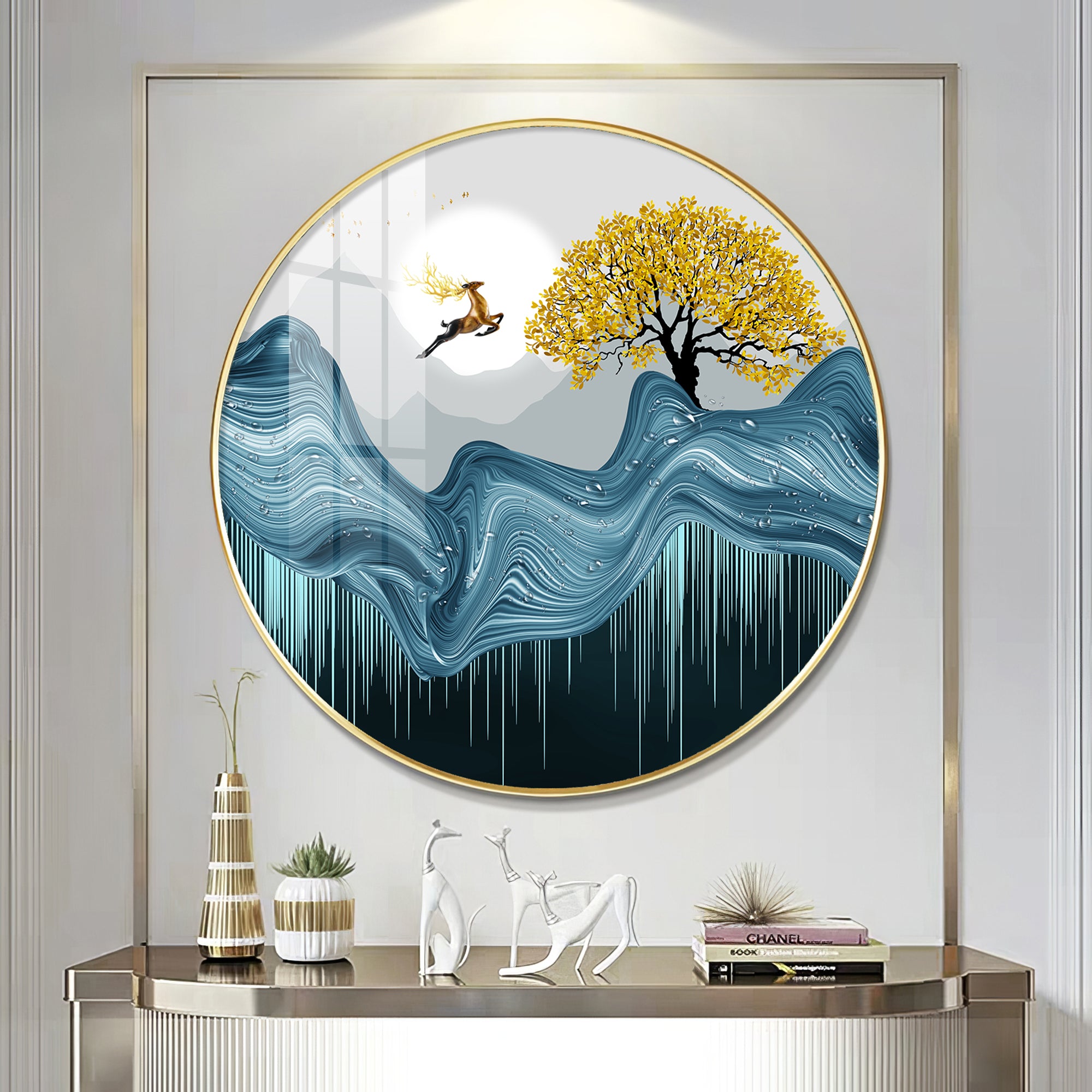 Echoes Of Nature Premium Acrylic Round Wall Art