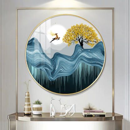 Echoes Of Nature Premium Acrylic Round Wall Art