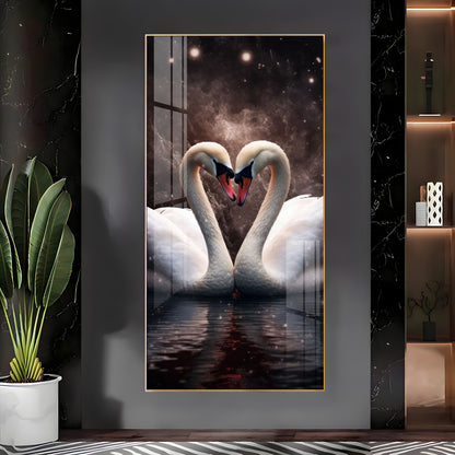 The Swans Majestic Duet Premium Acrylic Wall Art