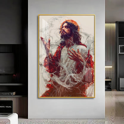 Sacred Jesus Mural Premium Acrylic Wall Art