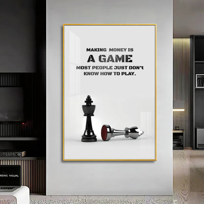 Making Money Is A Game Premium Acrylic Vertical Wall Art