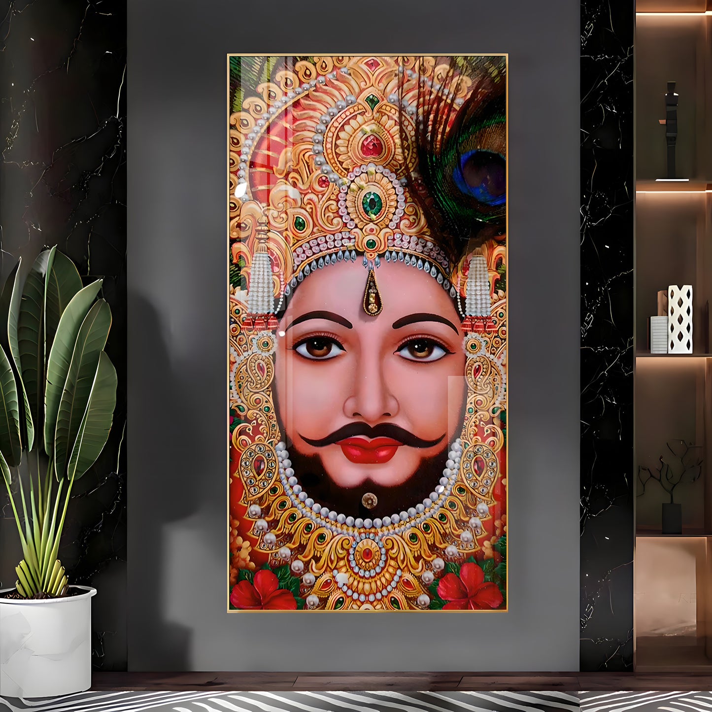 Shyam Baba Premium Acrylic Vertical Wall Art