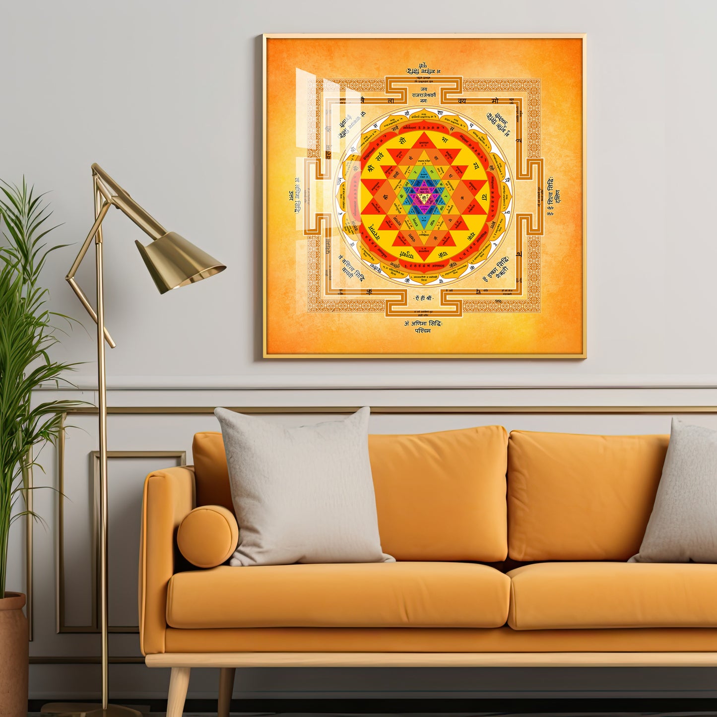 Shree Yantra Premium Acrylic Square Wall Art