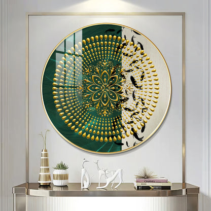 Golden Grove Premium Acrylic Round Wall Art