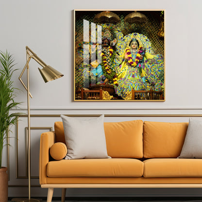 Radha Krishna Premium Acrylic Square Wall Art