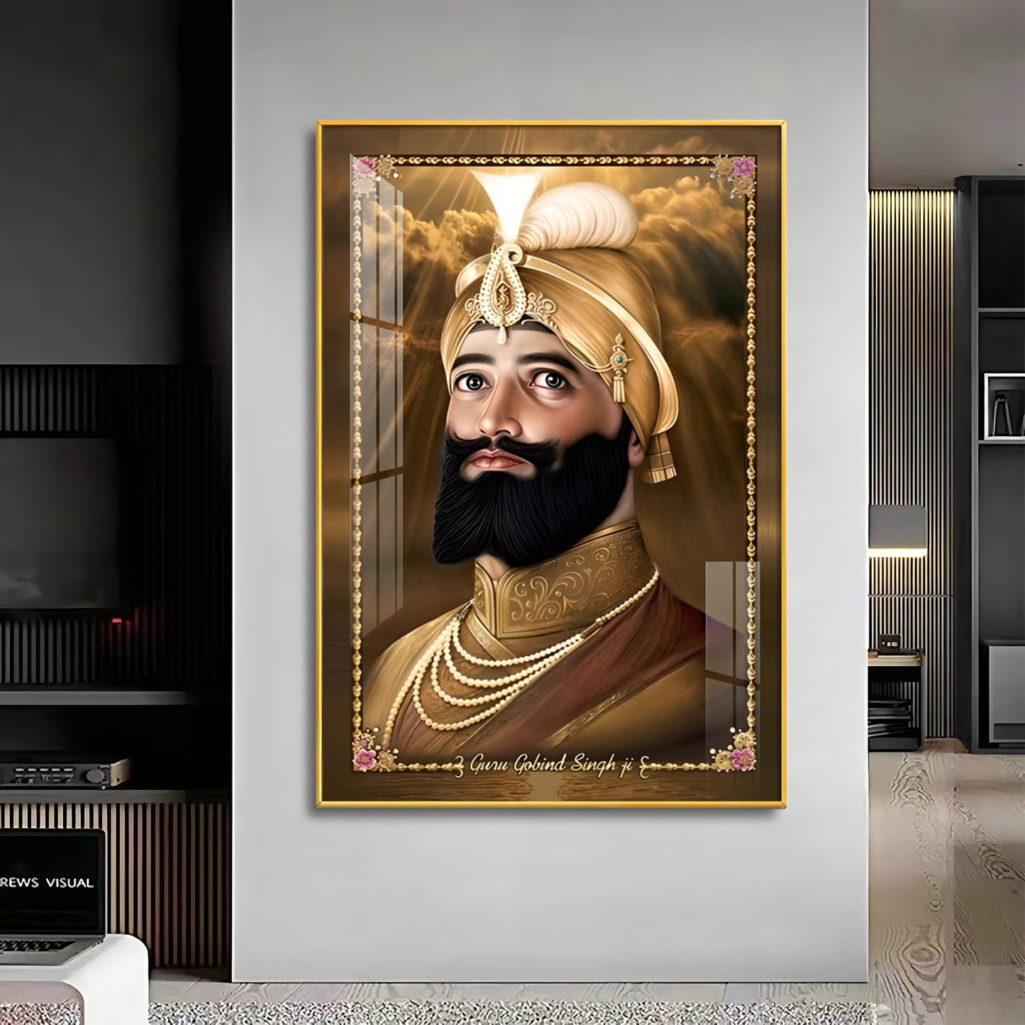 Guru Gobind Singh Premium Acrylic Vertical Wall Art