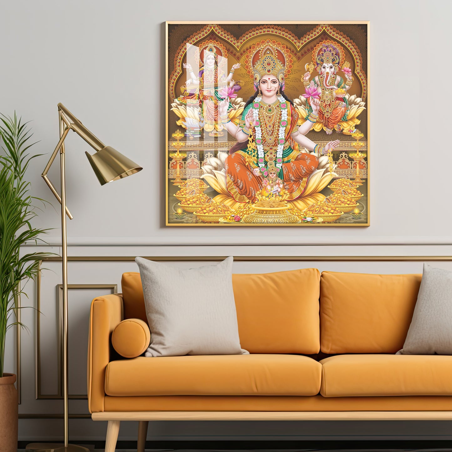 Spritual Deities Blessings Premium Acrylic Square Wall Art