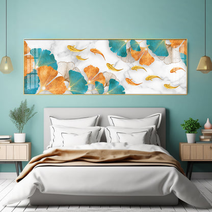 Colorful Biloba Leaves Premium Acrylic Horizontal Wall Art