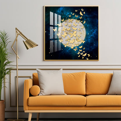 The Golden Array Premium Acrylic Square Wall Art