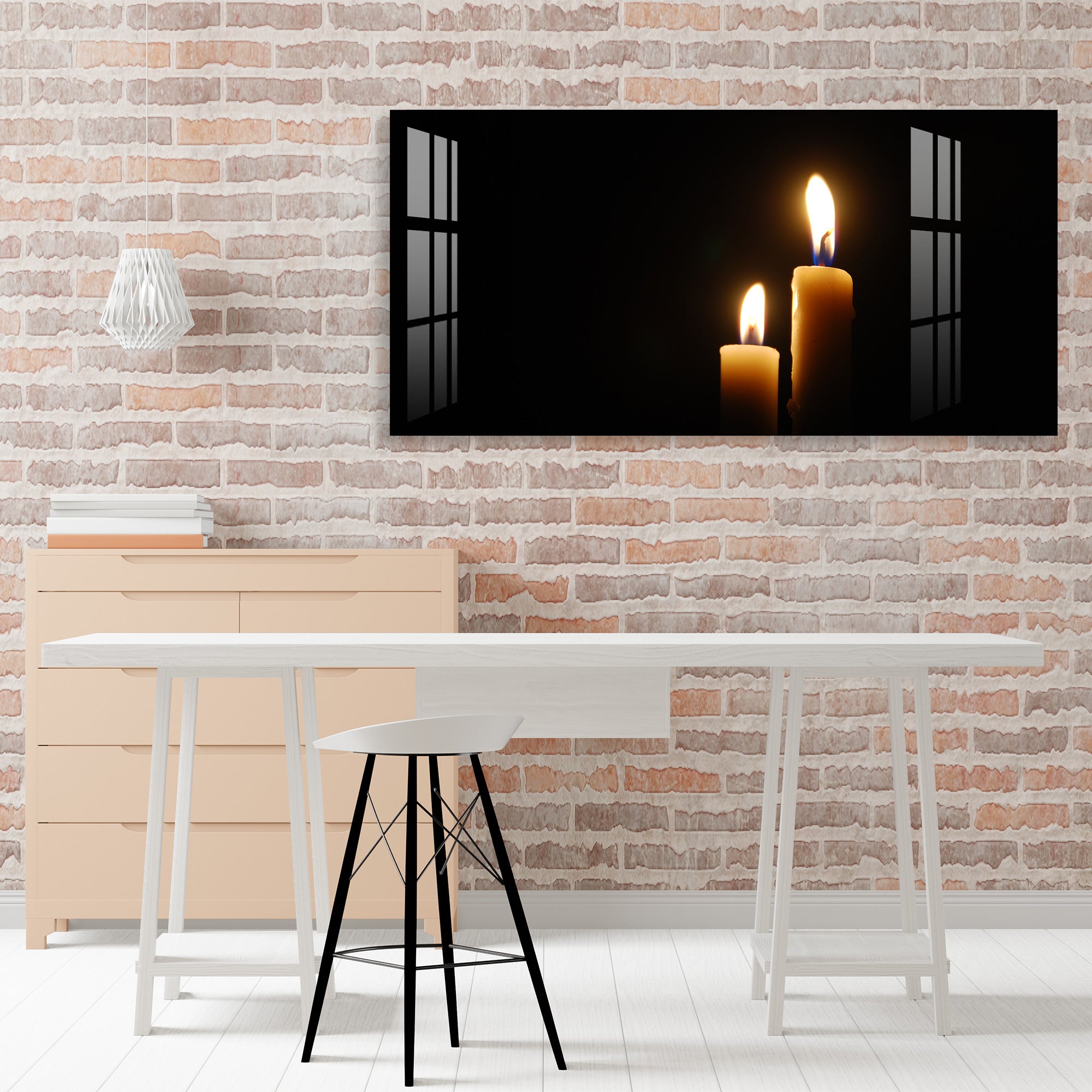 Dripping Candle Acrylic Wall Art