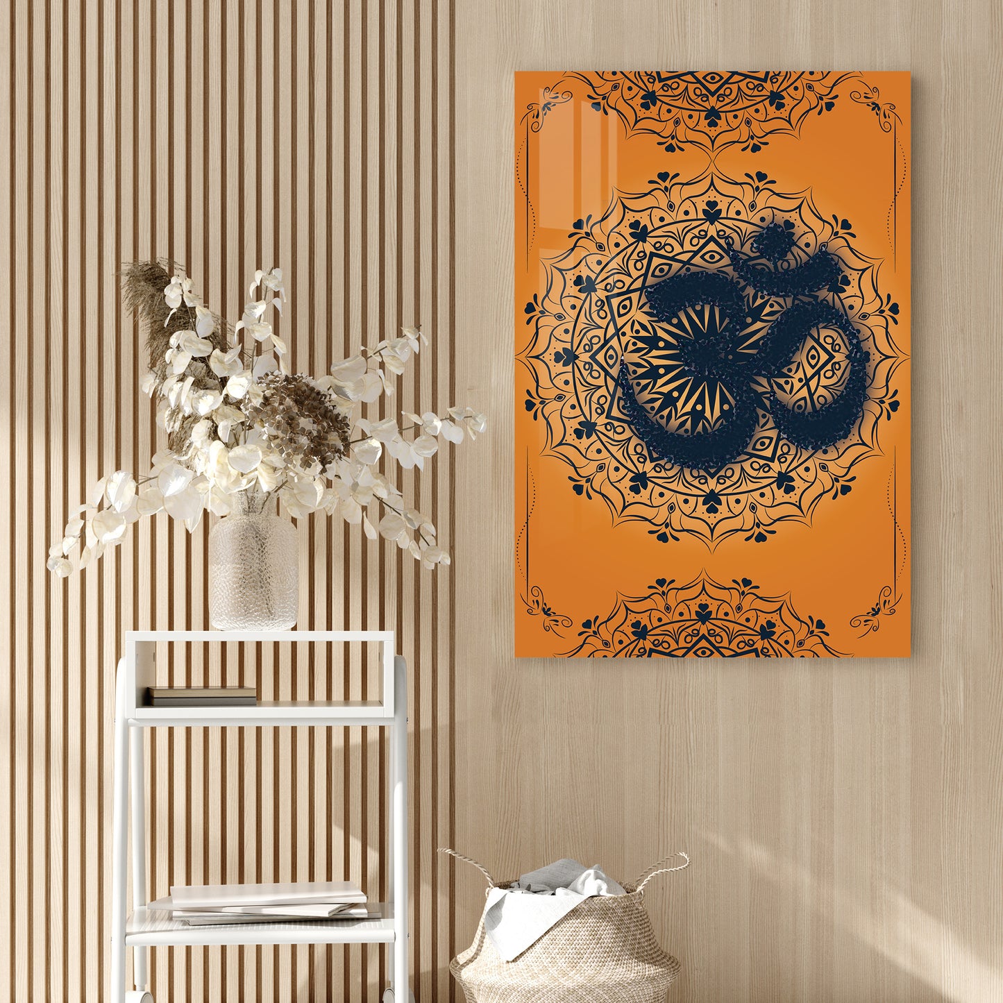 Aum With Mandala Art Acrylic Wall Art