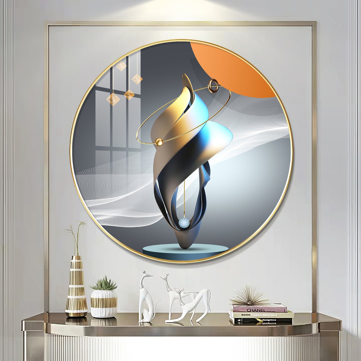 Modern Muse Premium Acrylic Round Wall Art