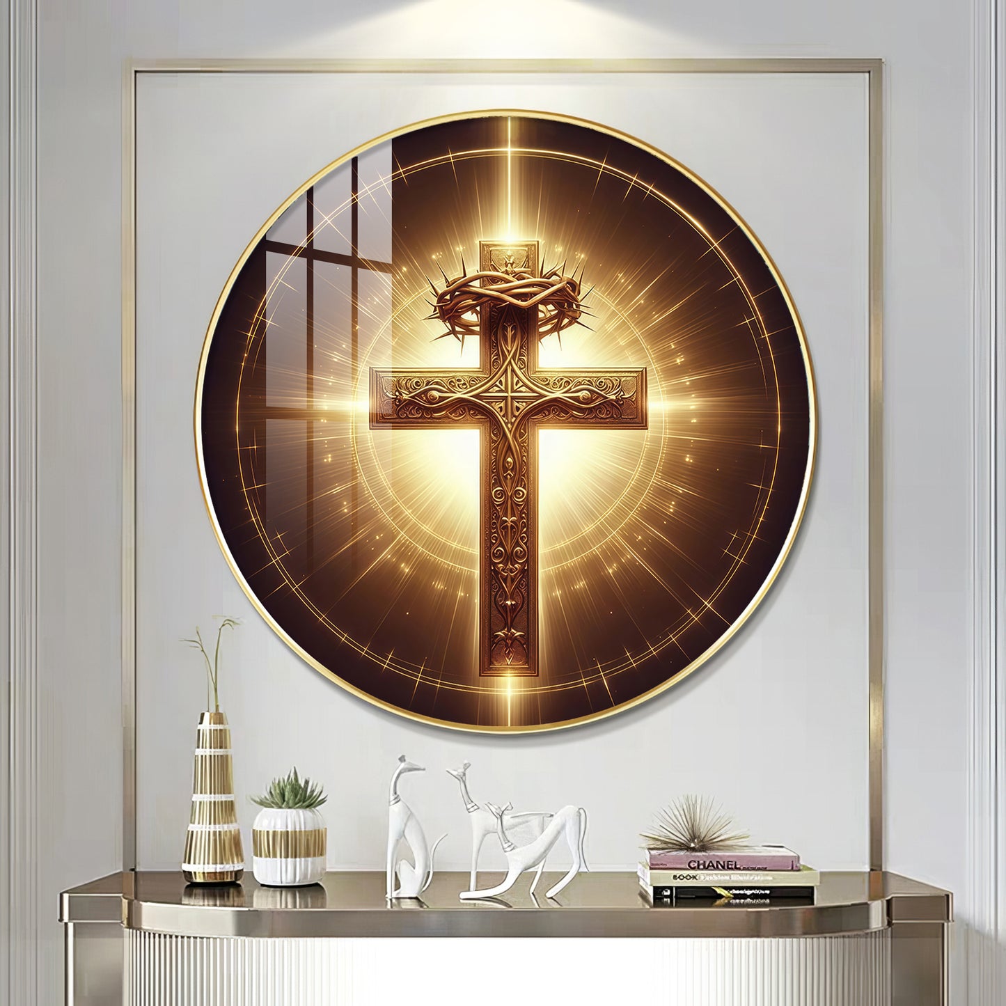 Sacred Symbol Sign Premium Acrylic Round Wall Art