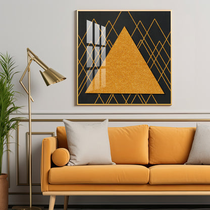 Abstract Geometric Figure Triangle Premium Acrylic Square Wall Art