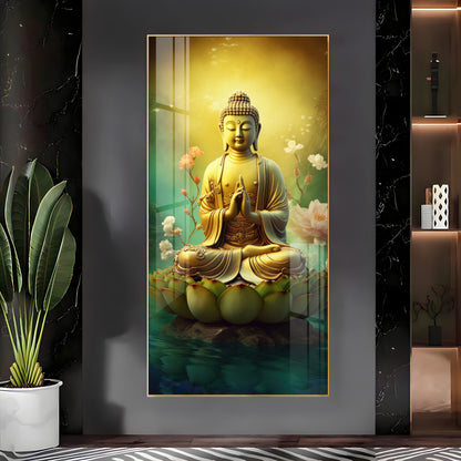 Peaceful Buddha Premium Acrylic Vertical Wall Art