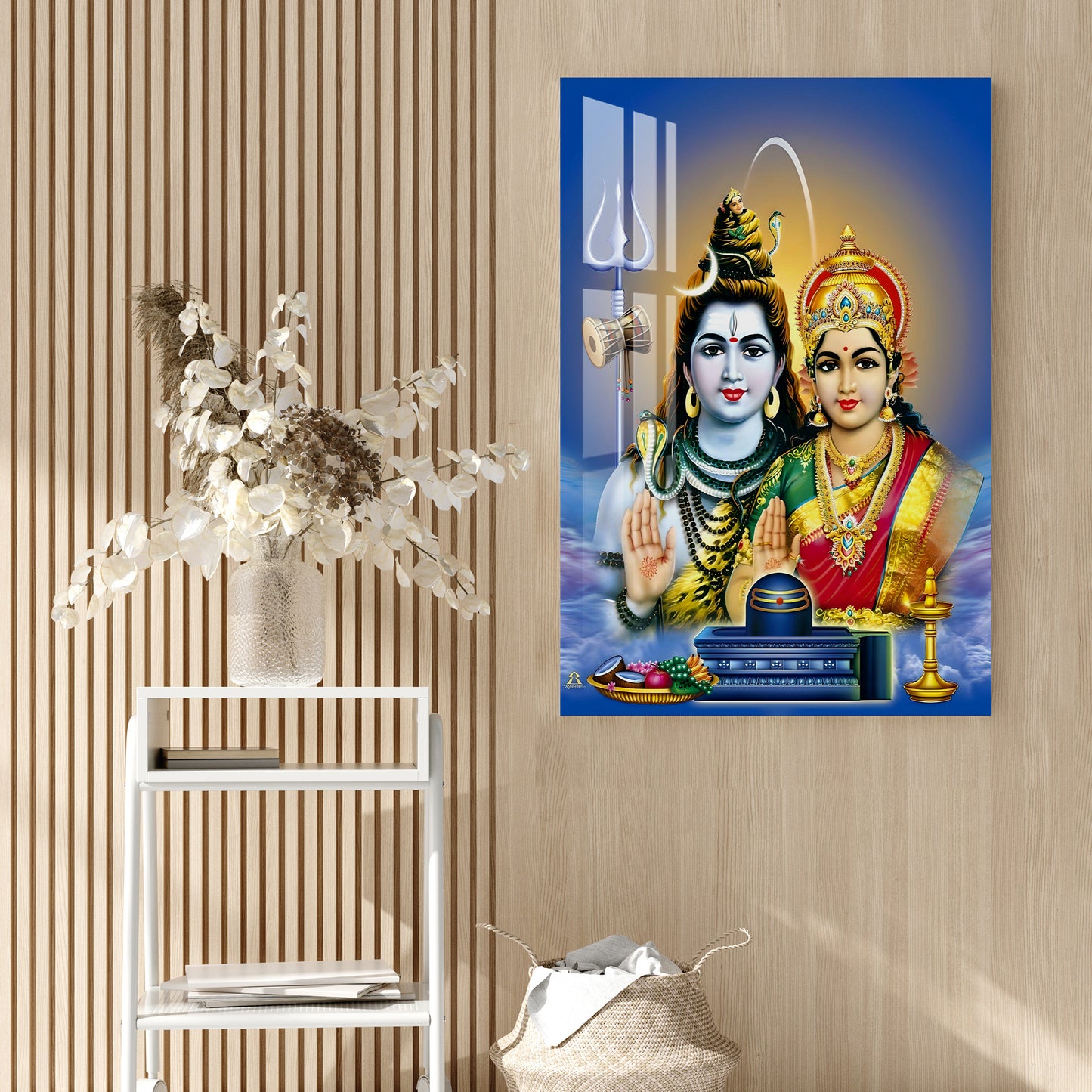 Lord Mahadev with Goddess Parvati Acrylic Wall Art