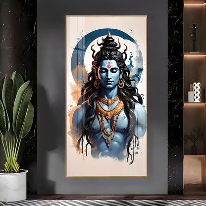 Bholenath Premium Acrylic Vertical Wall Art