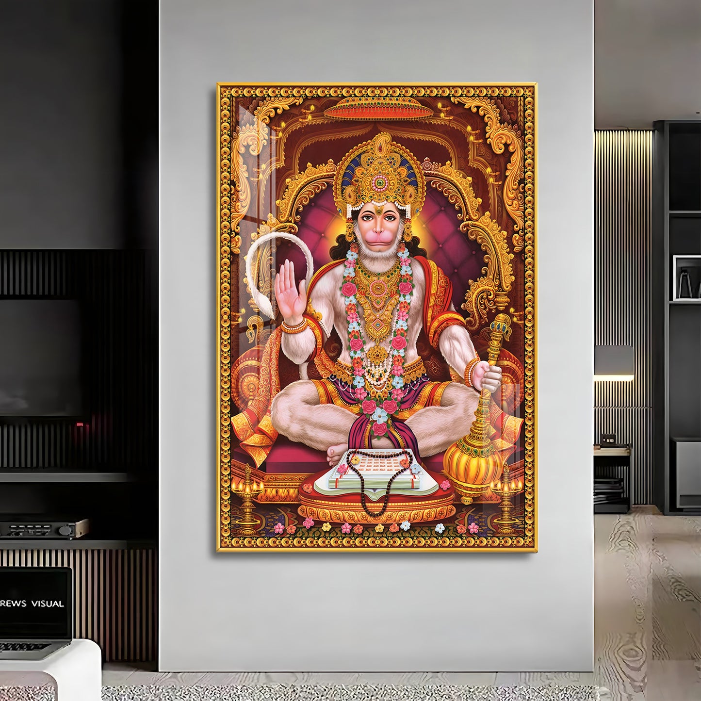 Hanuman's Blessing Premium Vertical Acrylic Wall Art