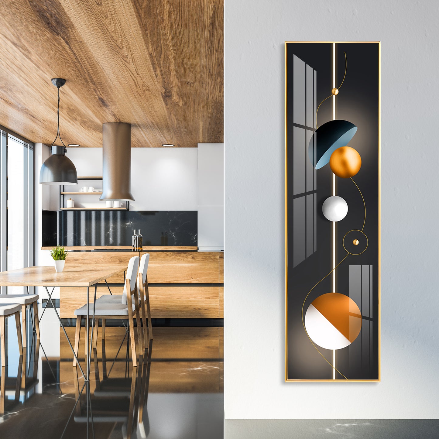 Circular Radiance Premium Acrylic Vertical Wall Art