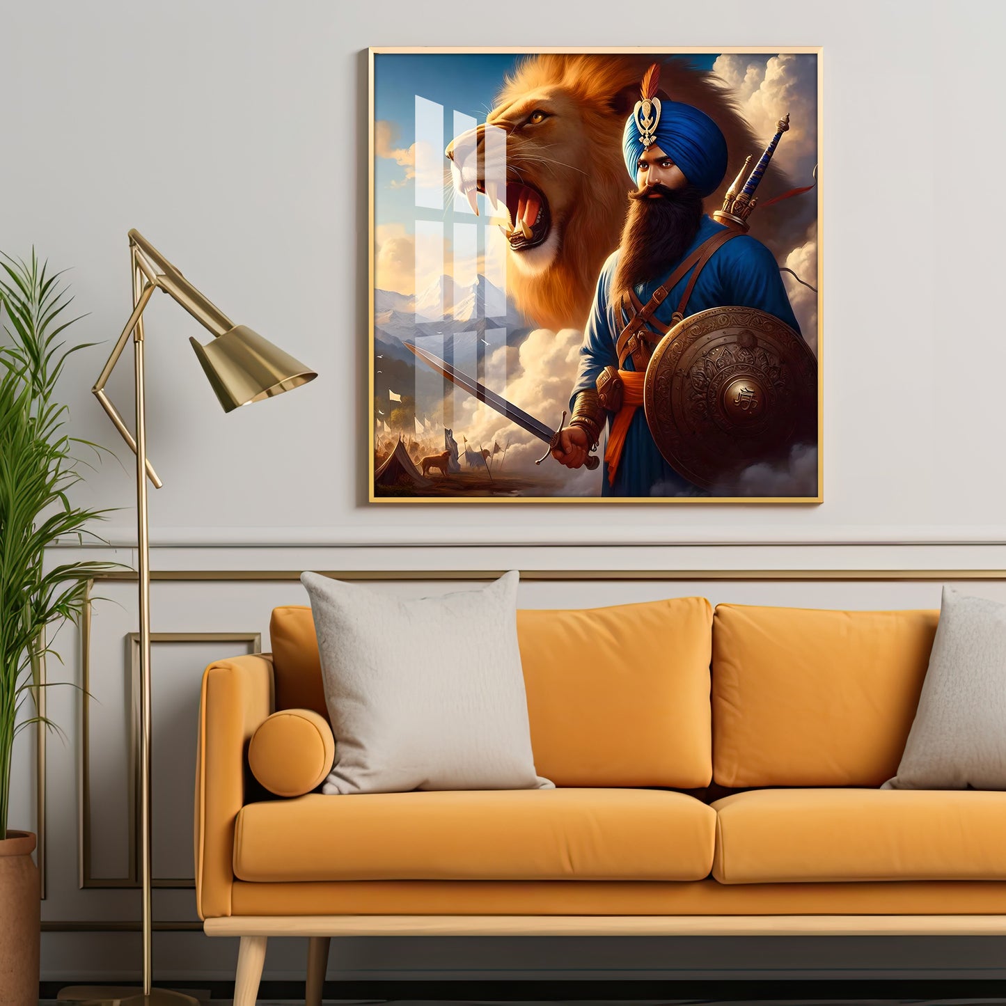 Turban Warrior Premium Acrylic Square Wall Art