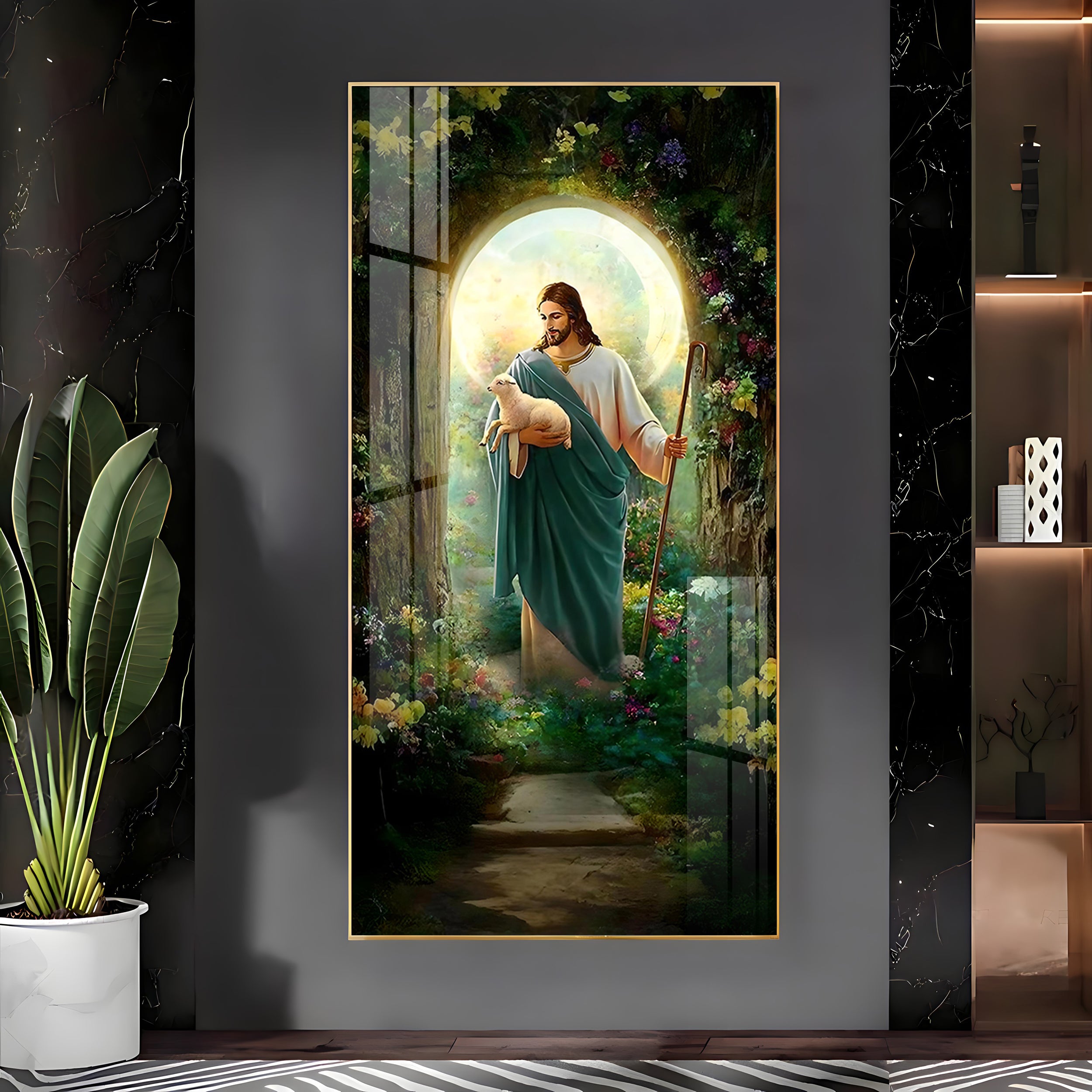 The Parable of Lost Sheep Premium Acrylic Vertical Wall Art