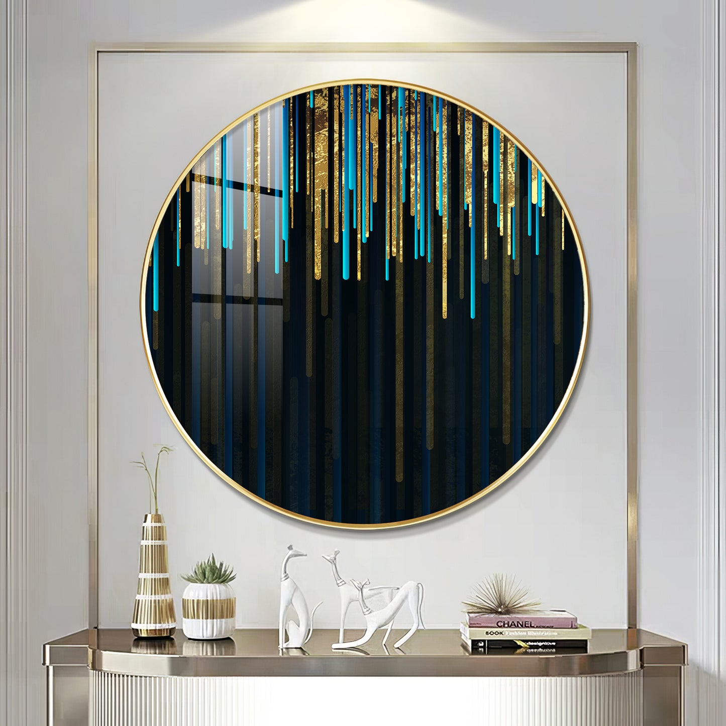 Colorful Palette Premium Acrylic Round Wall Art