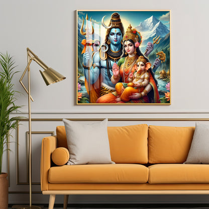 The Essence of Shiva and Shakti Premium Acrylic Square Wall Art