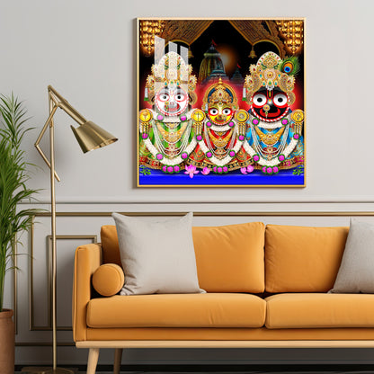 Jai Jagannath Ji Premium Acrylic Square Wall Art