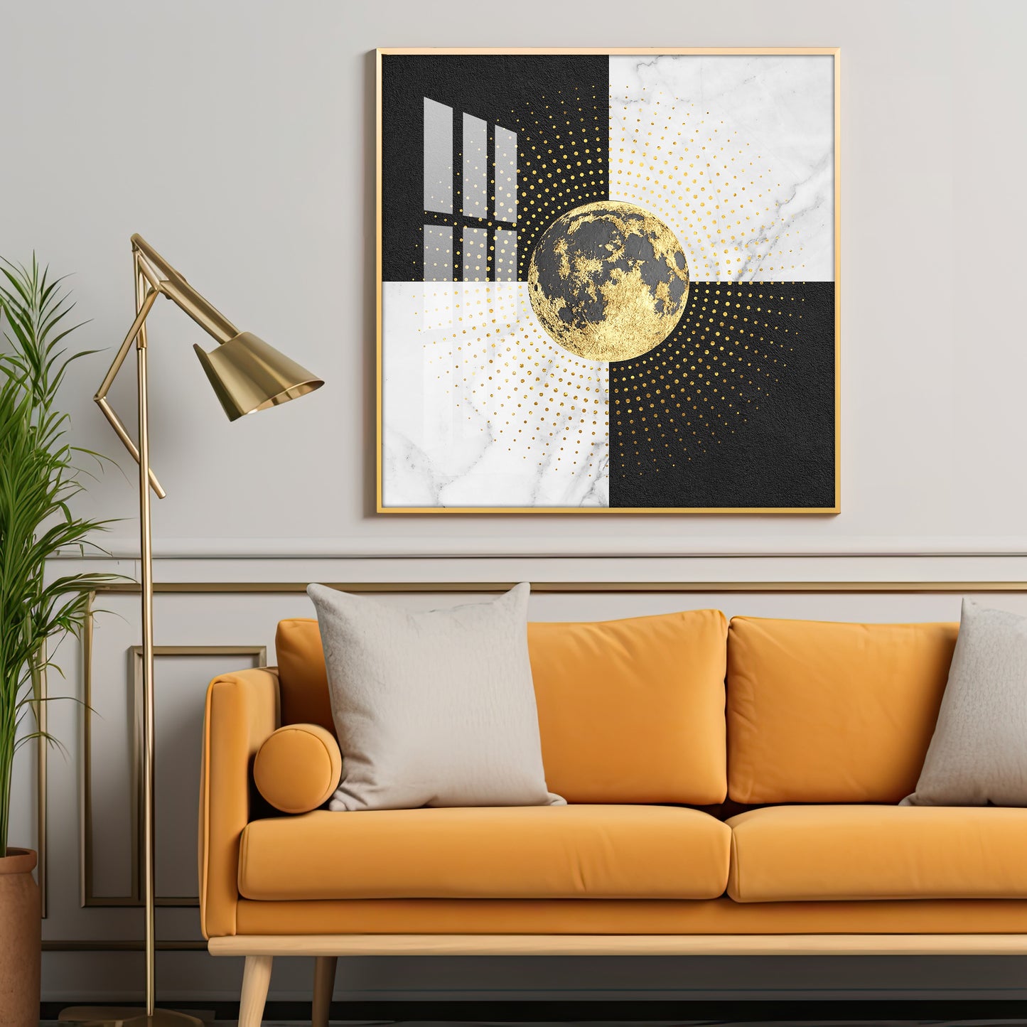 Golden Universe Premium Acrylic Square Wall Art