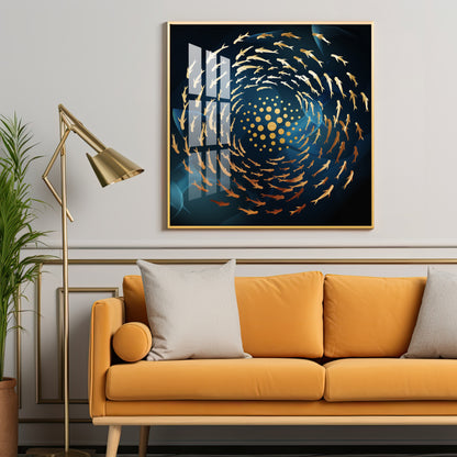 Into The Blue Premium Acrylic Square Wall Art