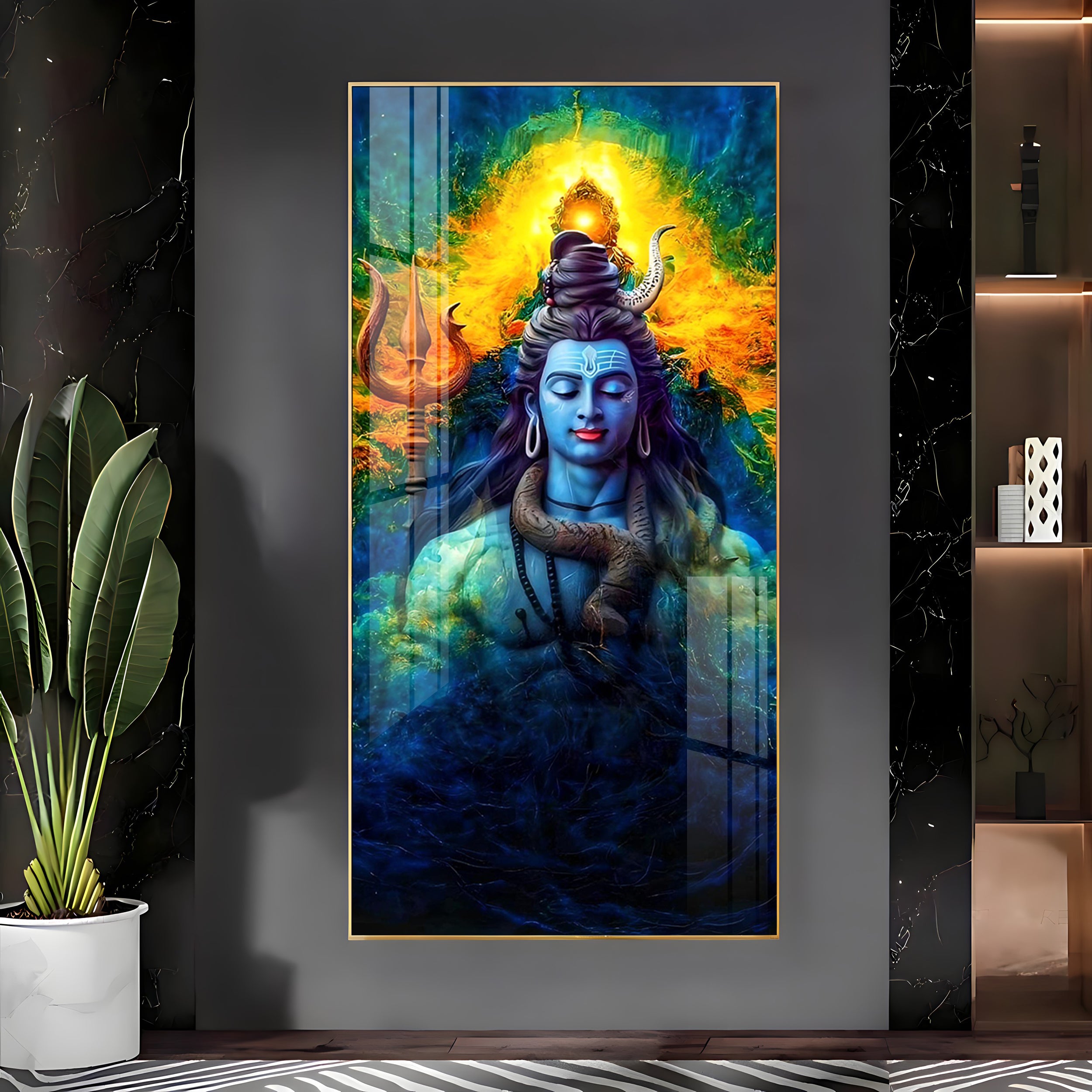 Shiv Shankar Premium Acrylic Vertical Wall Art