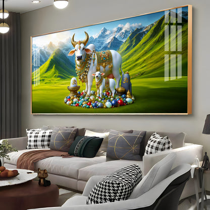 Kamadhenu Premium Acrylic Horizontal Wall Art