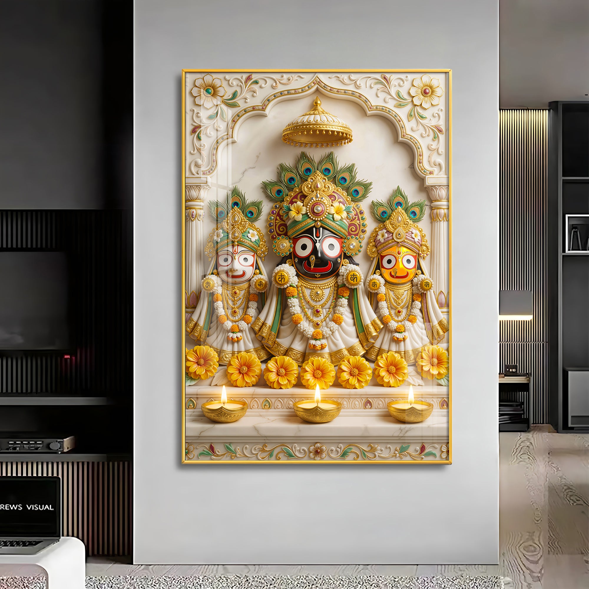 Shri Jagannath Bhagwan Premium Acrylic Vertical Wall Art