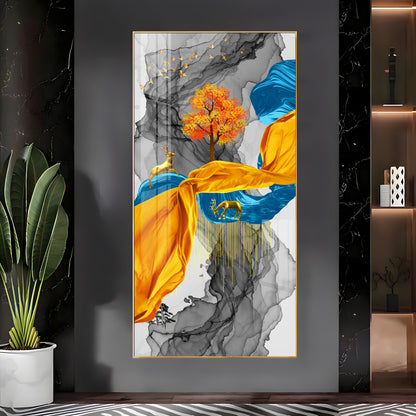 Abstract Ribbons Premium Acrylic Vertical Wall Art