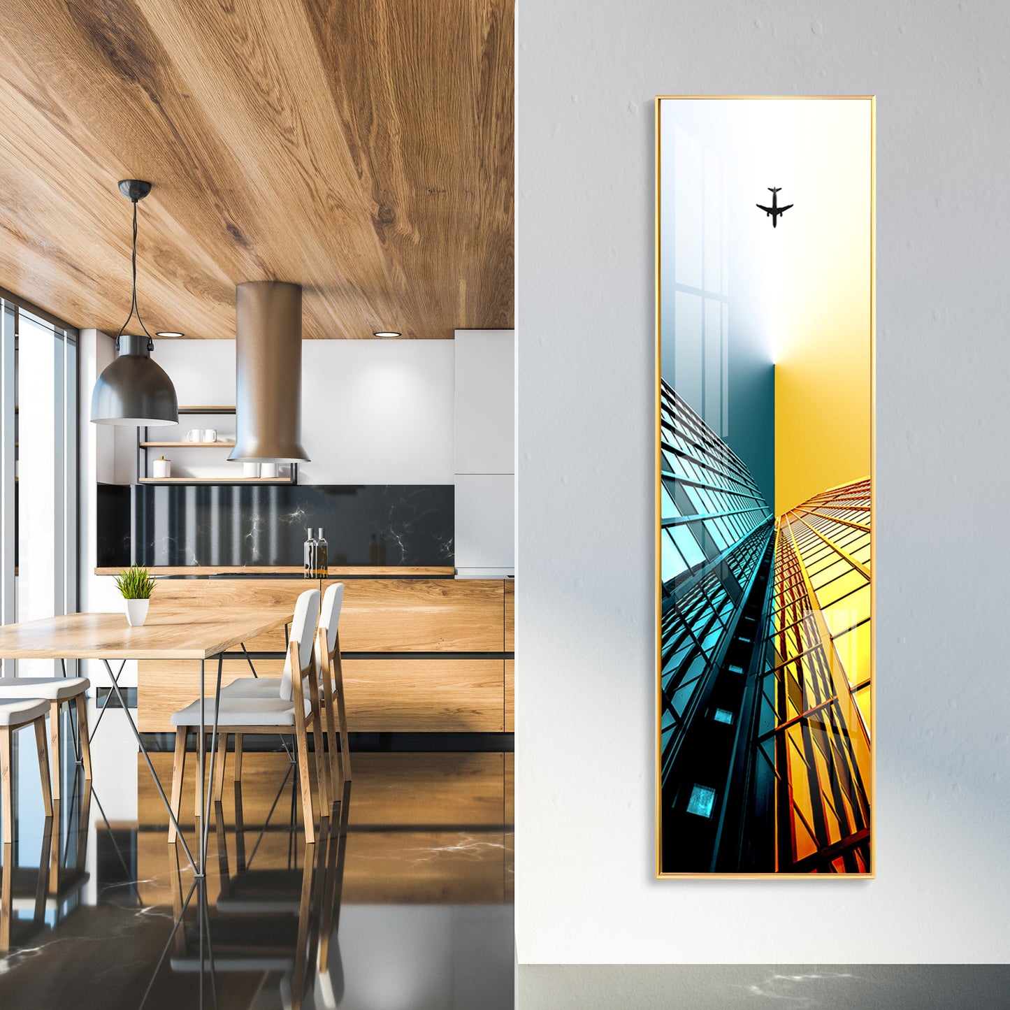 Tall Skyscrapers Premium Acrylic Vertical Wall Art