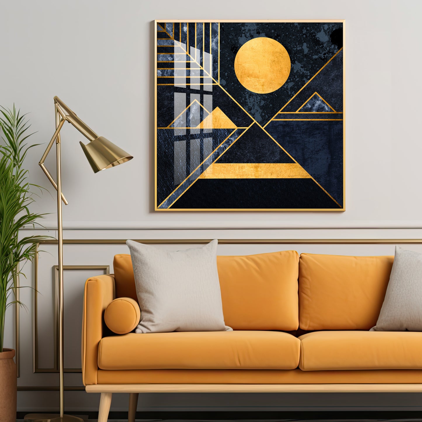 Moon & Mountains Premium Acrylic Square Wall Art