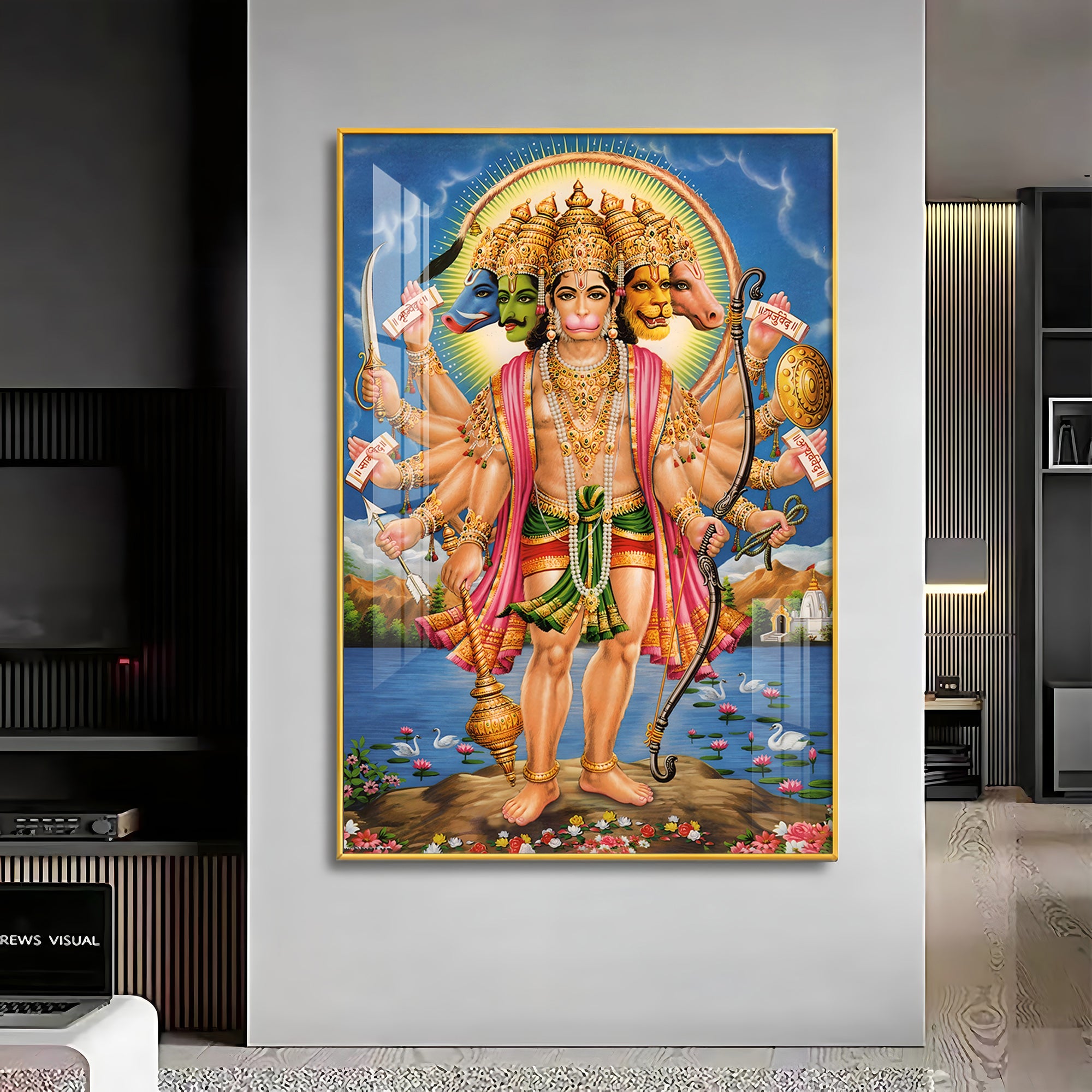 The Mighty Hanuman Premium Vertical Acrylic Wall Art