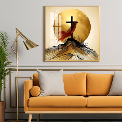 Ascendant Cross Premium Acrylic Square Wall Art