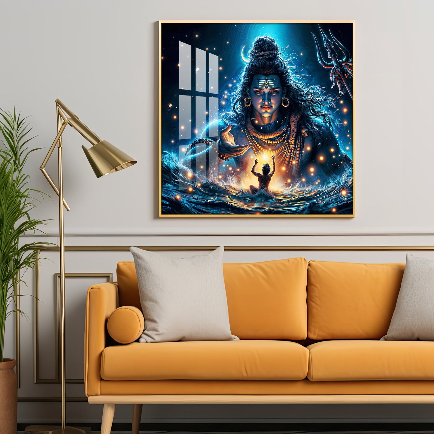 Cosmic Shiva Premium Acrylic Square Wall Art