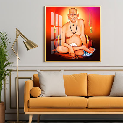 Swami of Akkalkot Premium Acrylic Square Wall Art