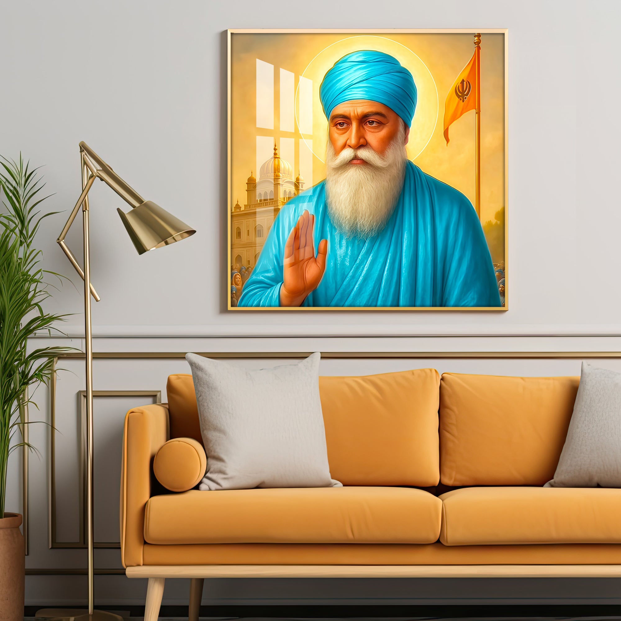 Blessing By Guru Nank Ji Premium Acrylic Square Wall Art